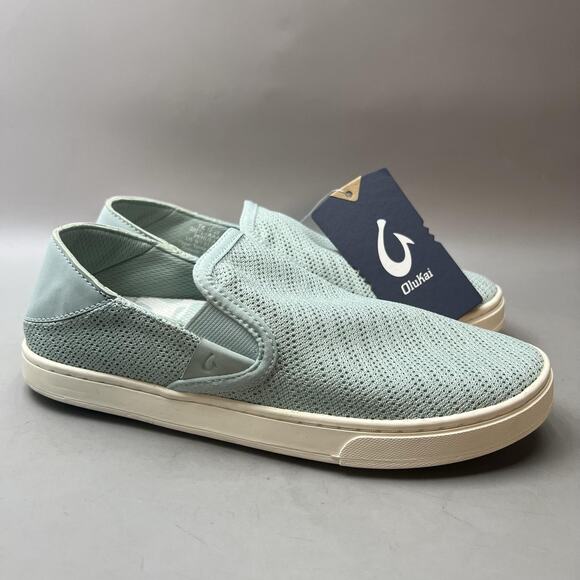 OluKai Shoes - OluKai Pehuea Slip On Shoes Women Size 7 Green Blue Casual Comfort Sneakers NEW